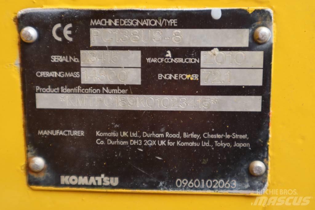 Komatsu PC138US-8 Гусеничні екскаватори