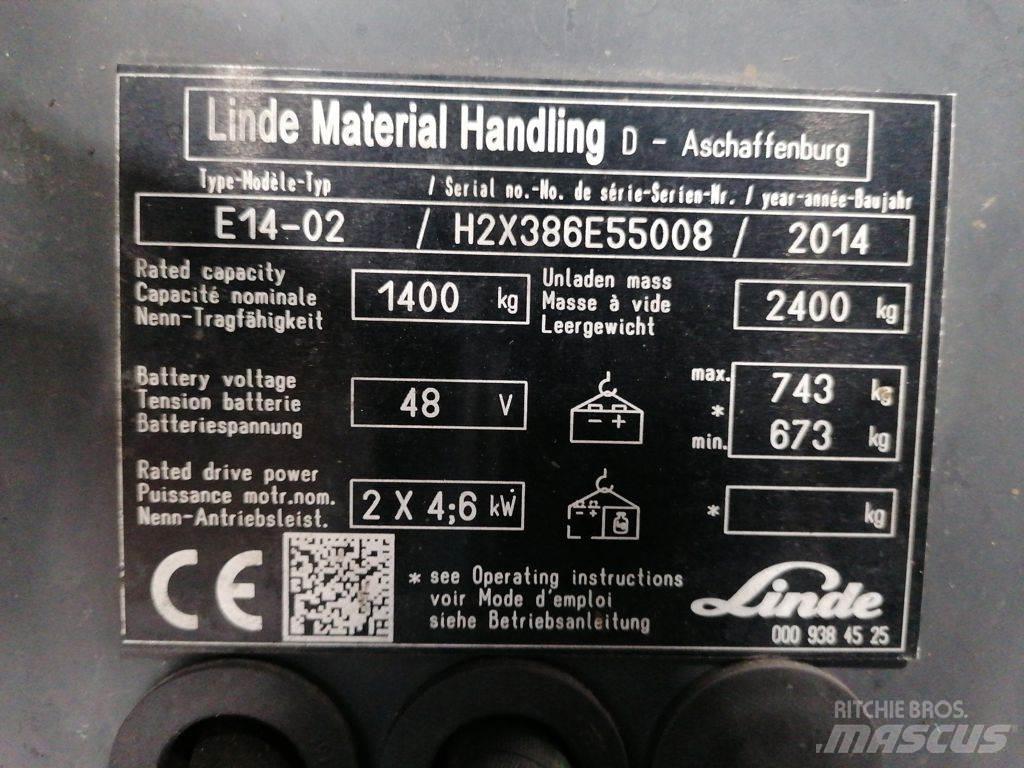 Linde E14-02 Електронавантажувачі
