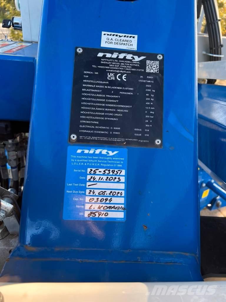 Niftylift 170 HET Вишки-причепи