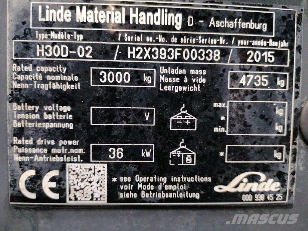 Linde H30D-02 Дизельні навантажувачі