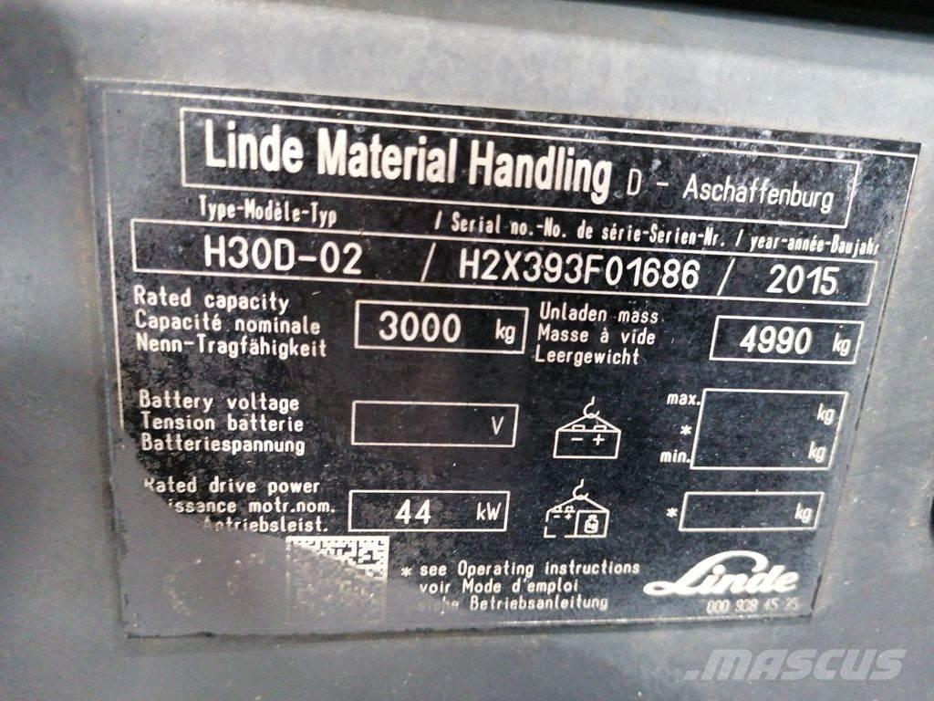 Linde H30D-02 Дизельні навантажувачі