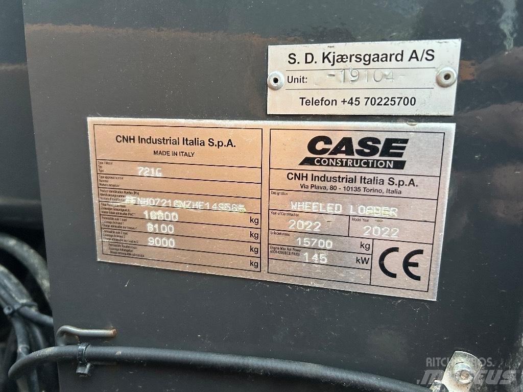 CASE 721G Фронтальні навантажувачі