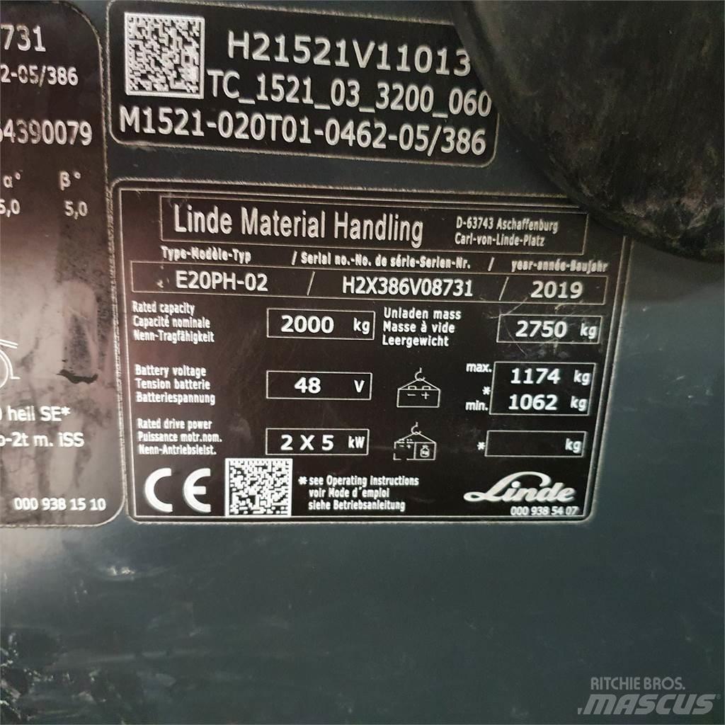 Linde E20PH Електронавантажувачі