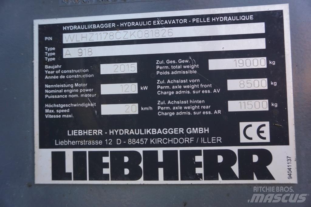 Liebherr A 918 Колісні екскаватори