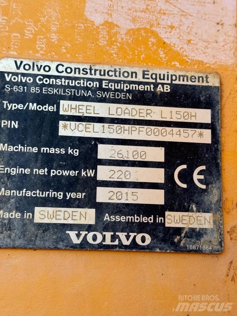 Volvo L 150 H Фронтальні навантажувачі