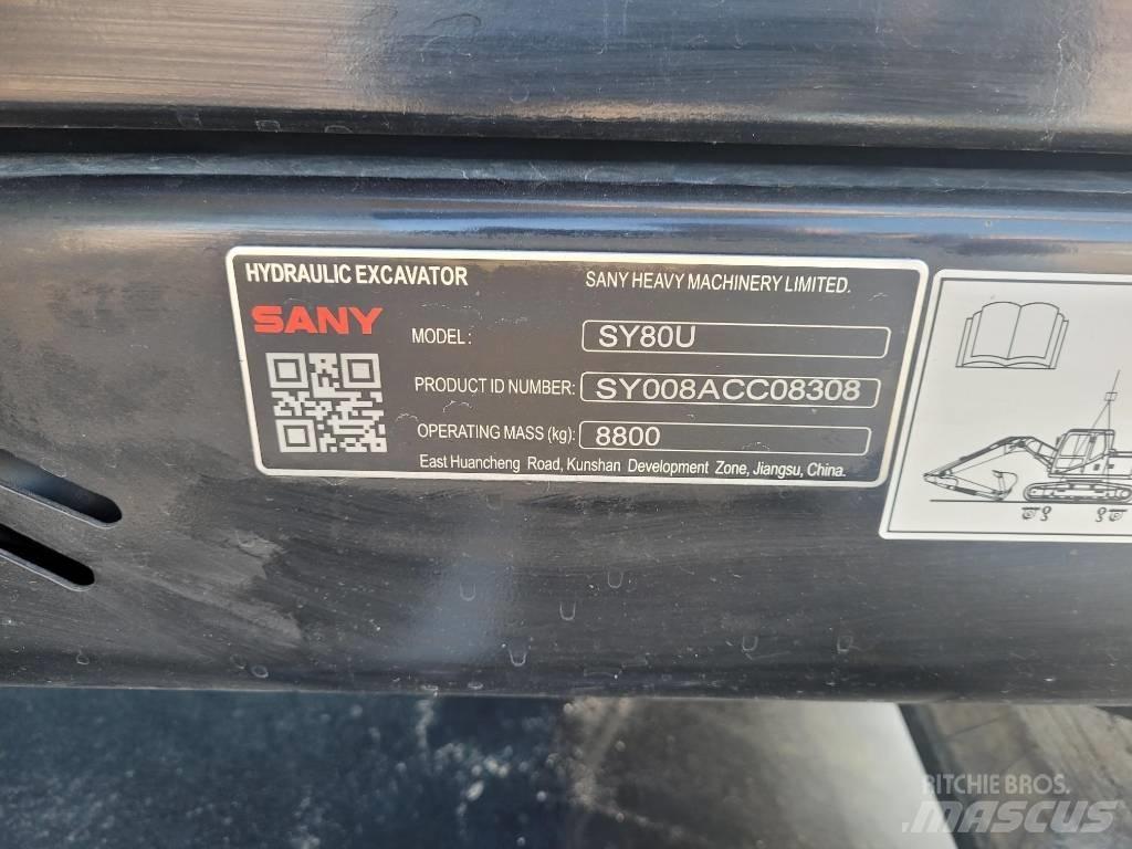 Sany SY80U Гусеничні екскаватори