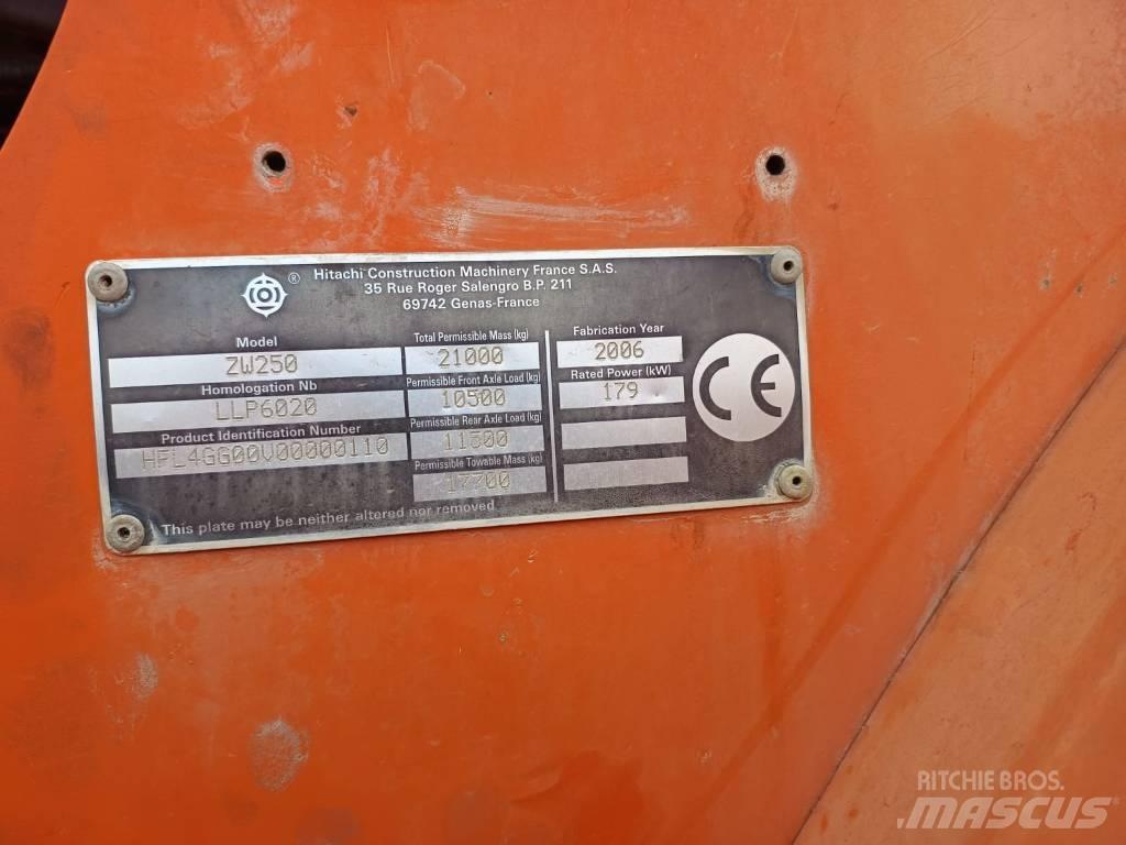 Hitachi ZW 250 Фронтальні навантажувачі