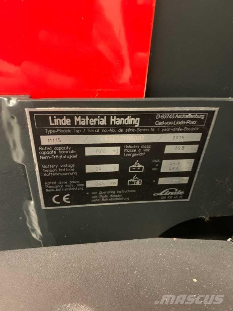 Linde MT15 Ручний візок
