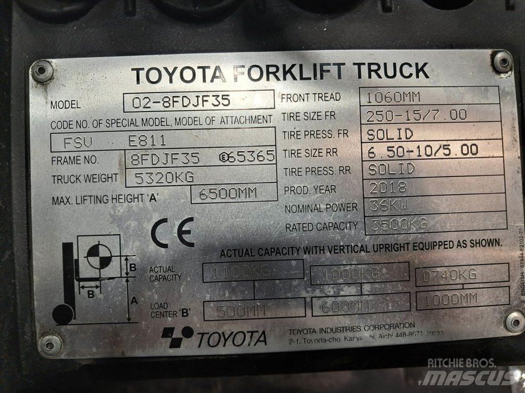 Toyota 02-8FDJF35 Дизельні навантажувачі