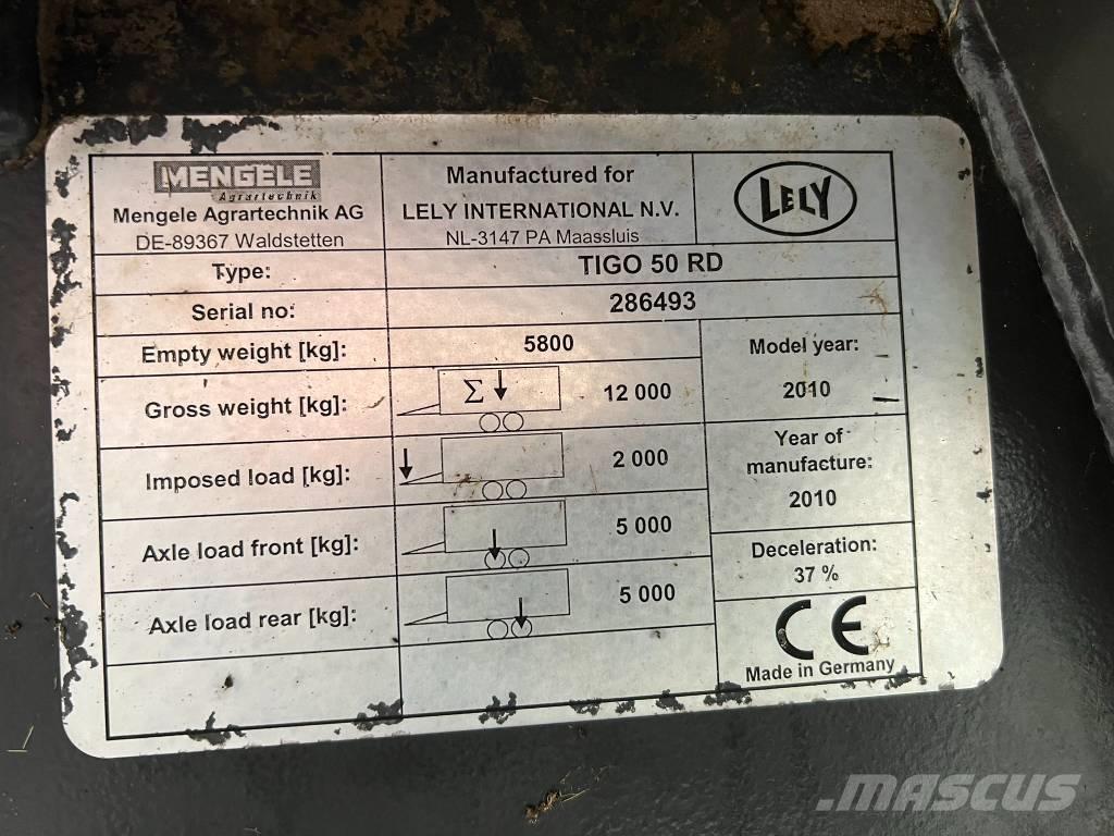 Lely Tigo 50 R D Причепи із самозавантаженням