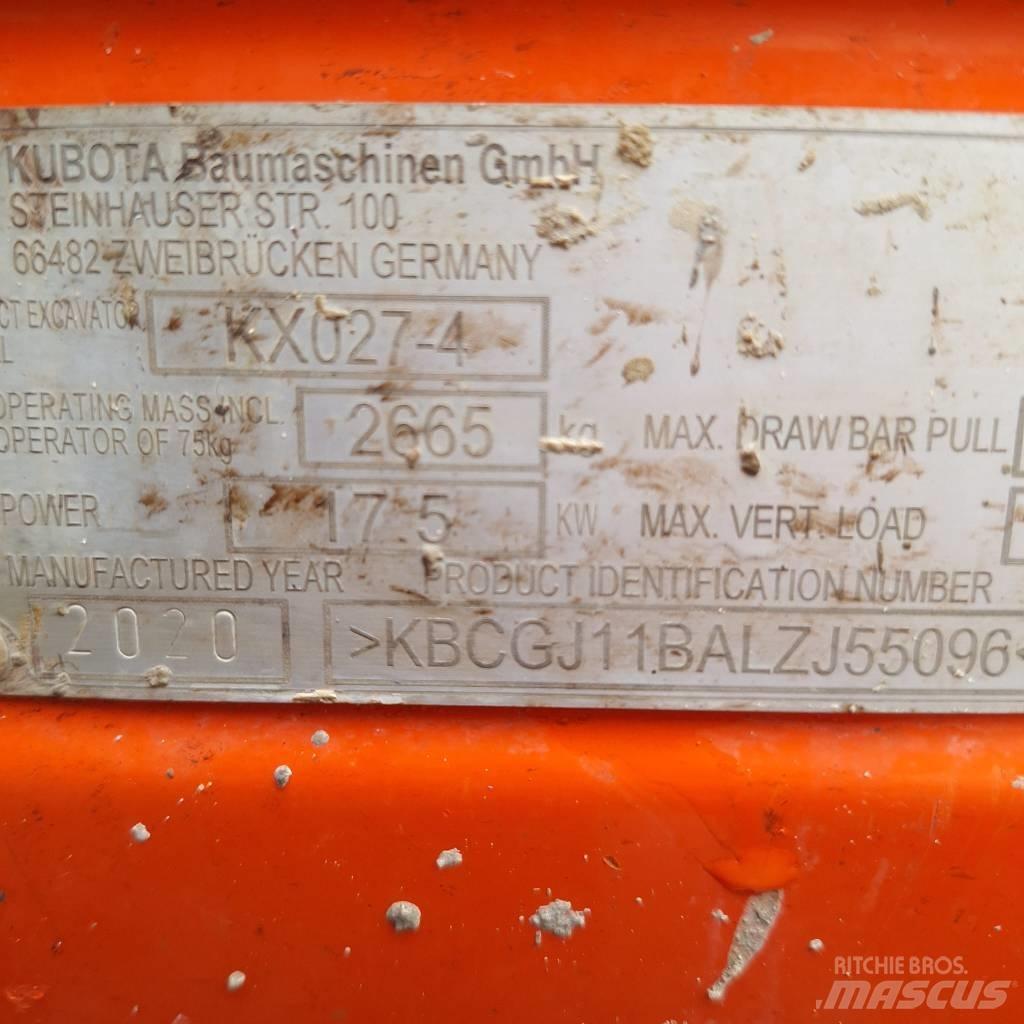 Kubota KX 027-4 Міні-екскаватори < 7т