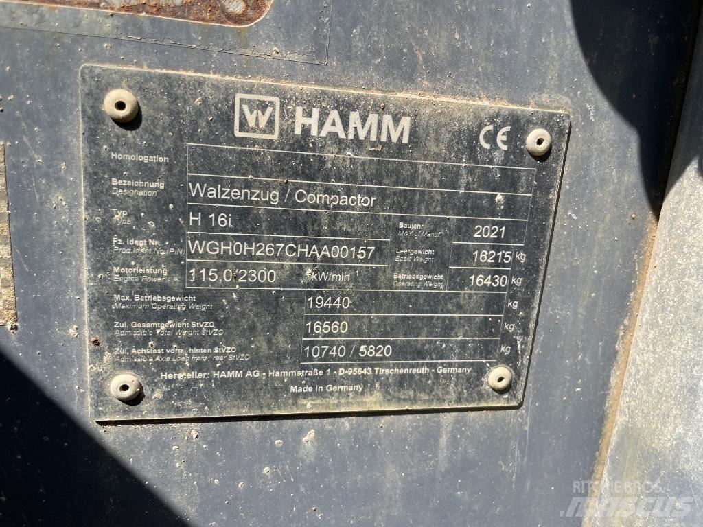 Hamm H 16 i Ущільнювачі грунту