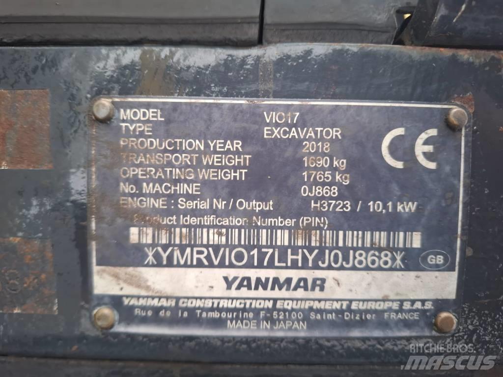 Yanmar Vio 17 Міні-екскаватори < 7т
