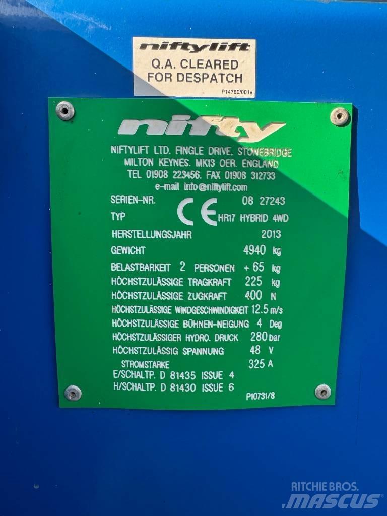 Niftylift HR 17 D E Колінчаті підйомники