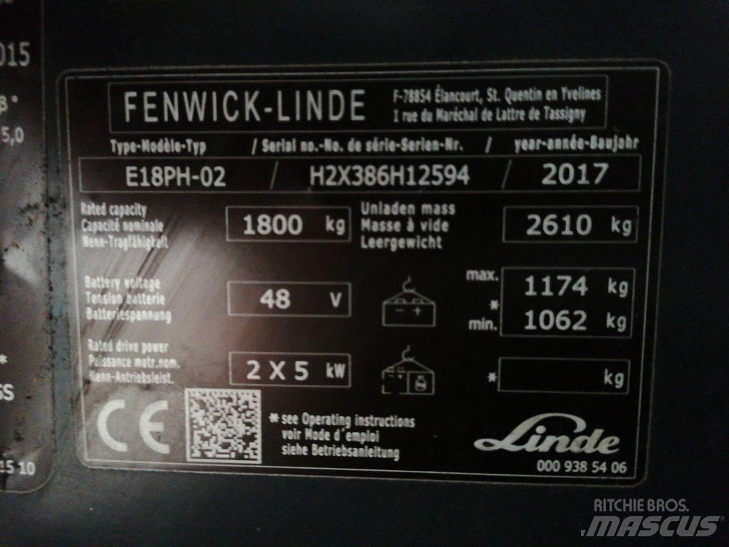 Linde E18PH Електронавантажувачі