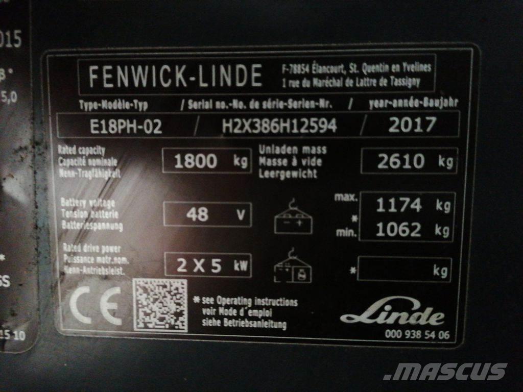 Linde E18PH Електронавантажувачі