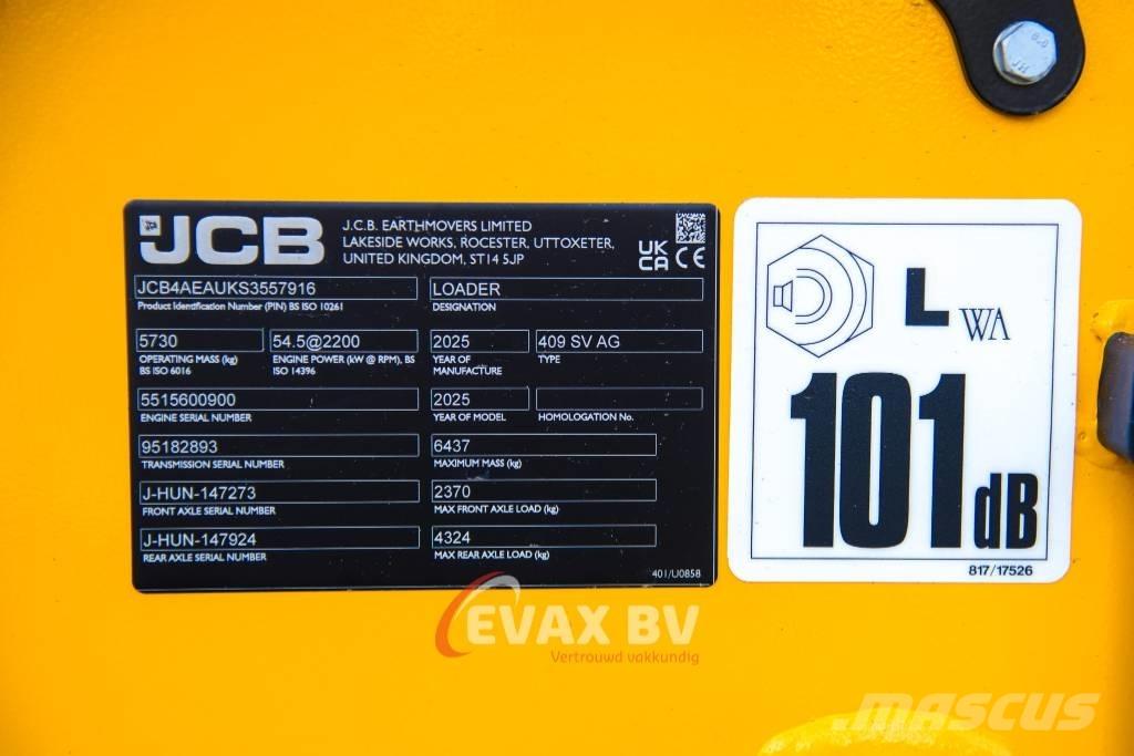JCB 409 Фронтальні навантажувачі