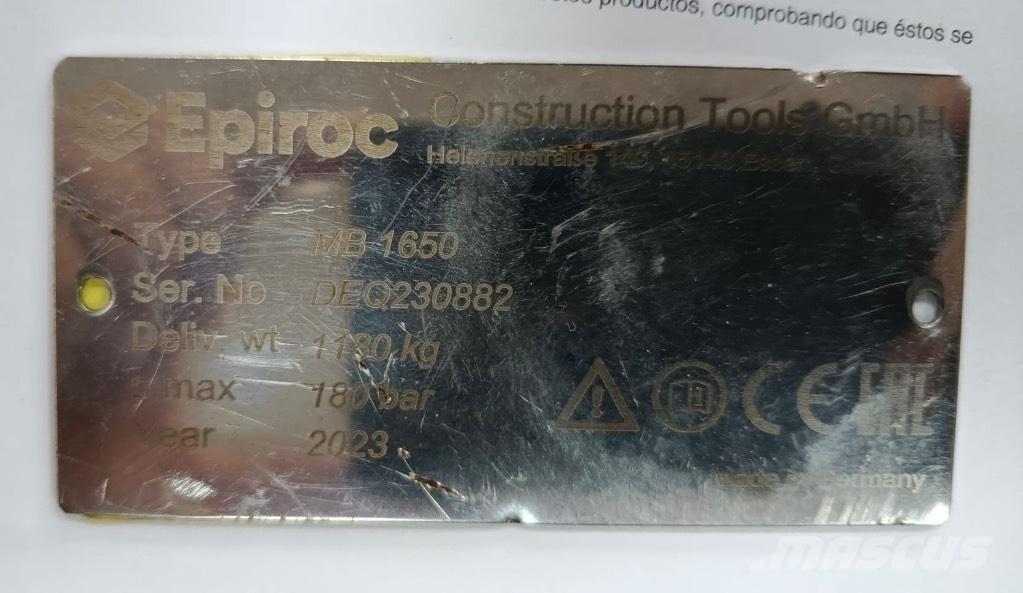 Epiroc MB1650 Плуги
