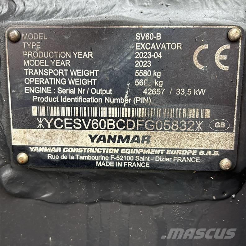Yanmar SV60-B Міні-екскаватори < 7т