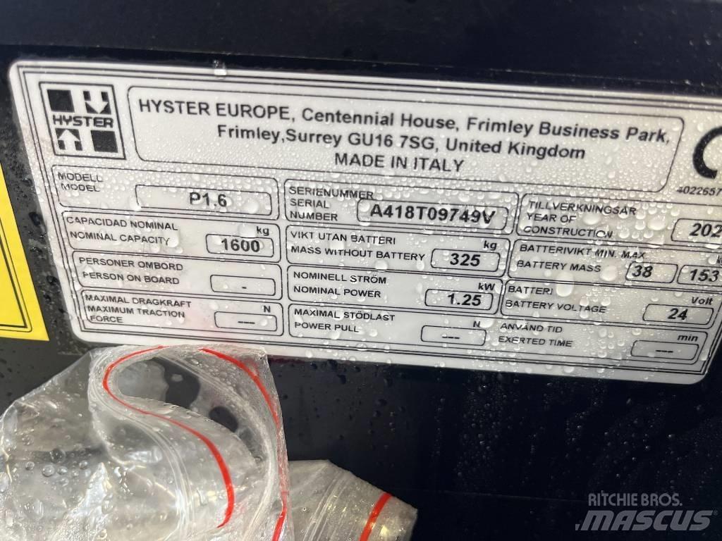 Hyster P 1.6 Штабелери