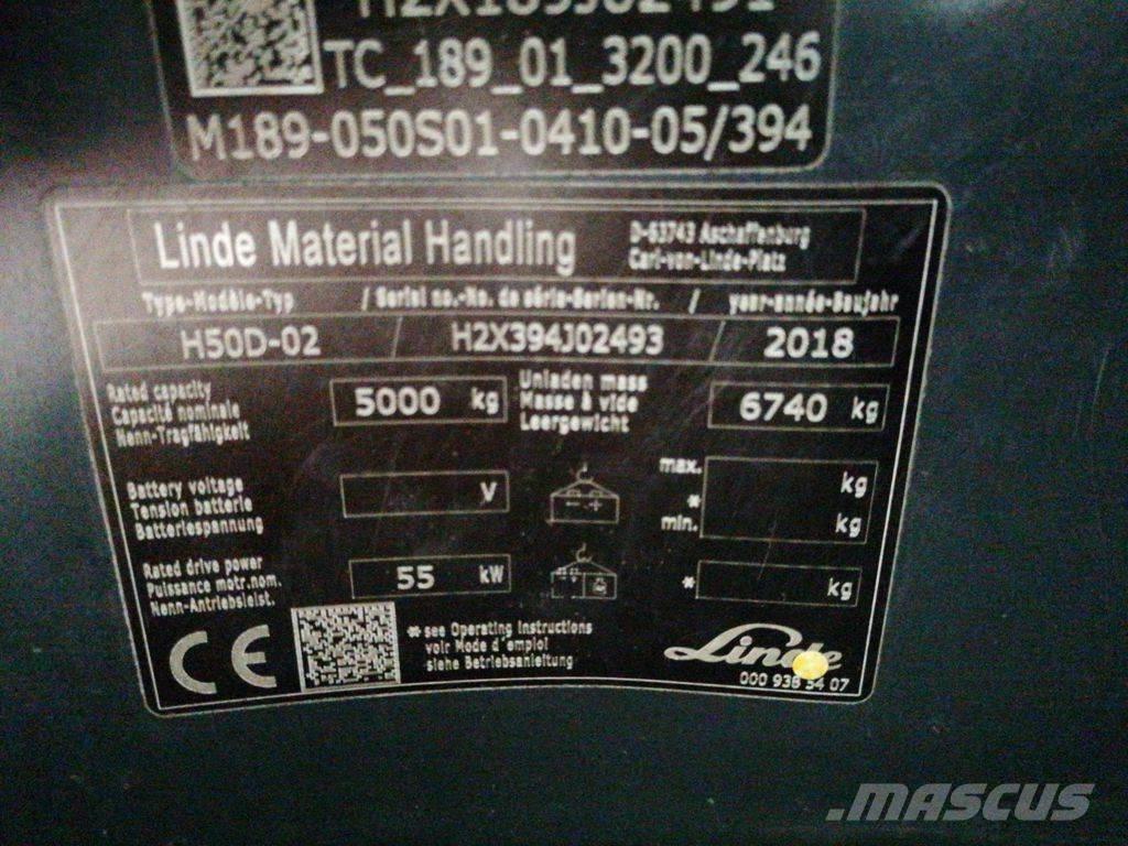 Linde H50D-02 Дизельні навантажувачі