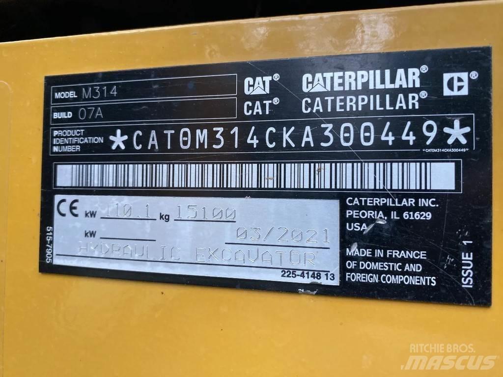 CAT 314 Next gen Колісні екскаватори