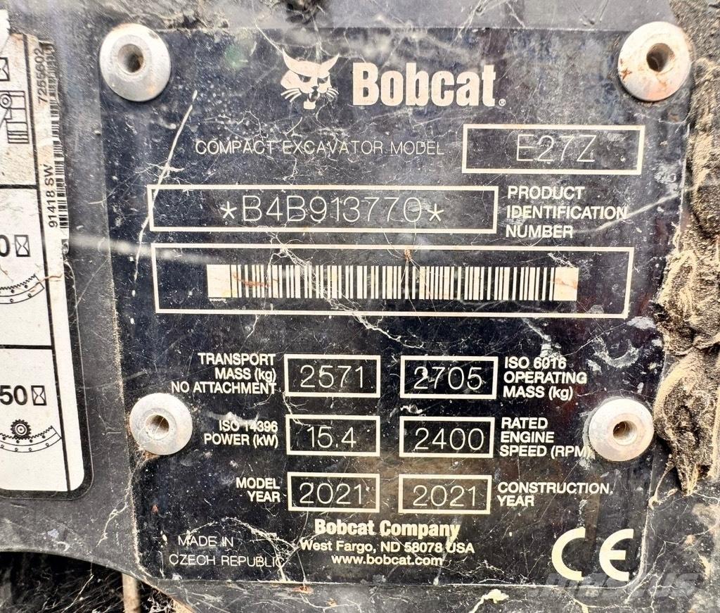 Bobcat E 27z Міні-екскаватори < 7т