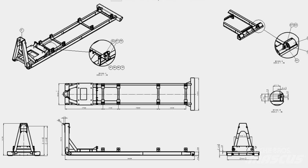  Haakarm frame Hencon Розбірні напівричепи