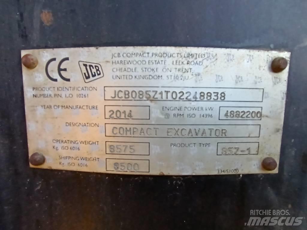 JCB 85 Z-1 Середні екскаватори 7т. - 12т.