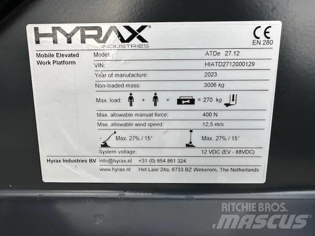 Hyrax ATDe 27.12 Телескопічні підйомники