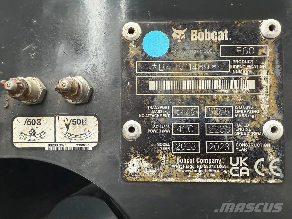 Bobcat E60 Міні-екскаватори < 7т