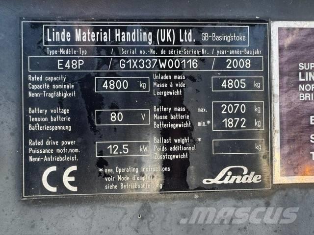 Linde E48P Електронавантажувачі