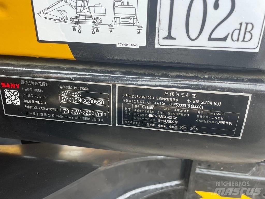 Sany SY 155 C Середні екскаватори 7т. - 12т.