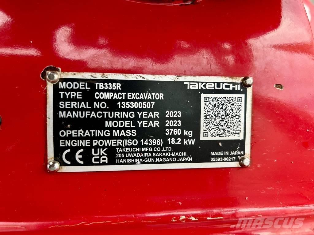 Takeuchi TB 335R V3 Міні-екскаватори < 7т