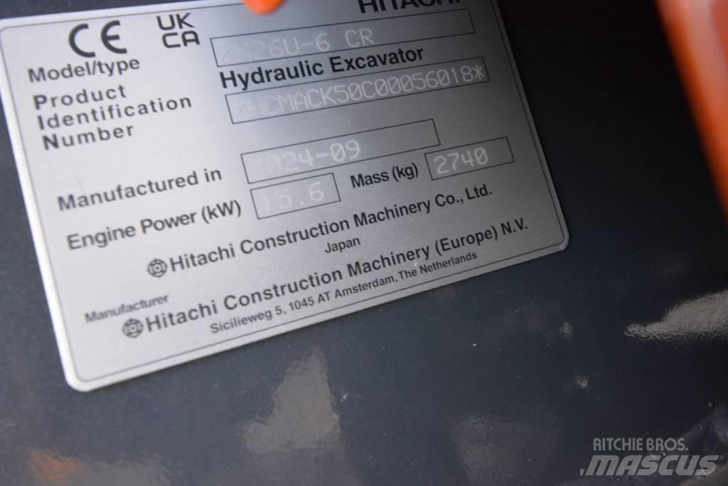 Hitachi ZX 26 U-6 Міні-екскаватори < 7т