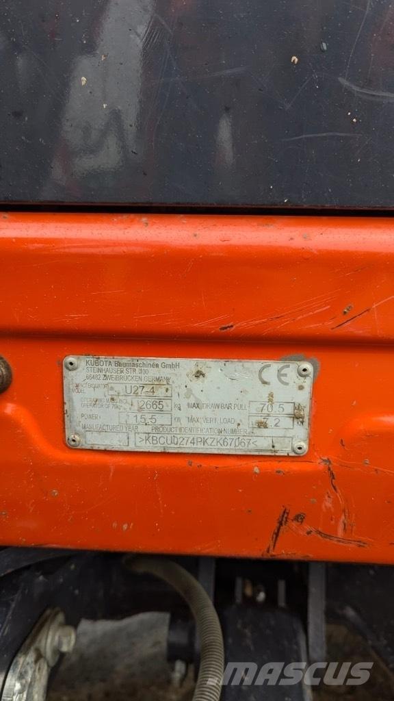 Kubota U 27-4 Міні-екскаватори < 7т