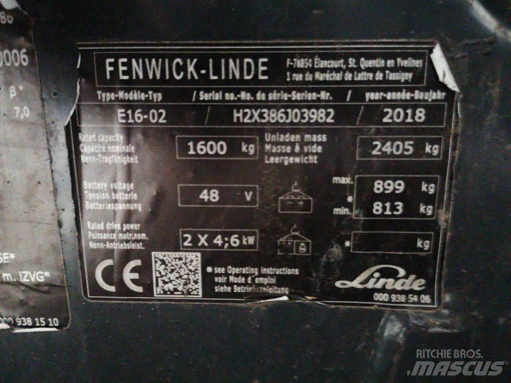 Linde E16-02 Електронавантажувачі