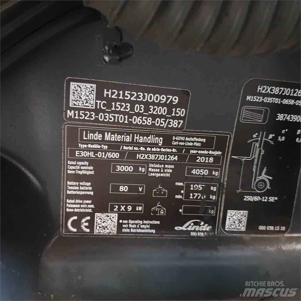 Linde E30/600HL Електронавантажувачі