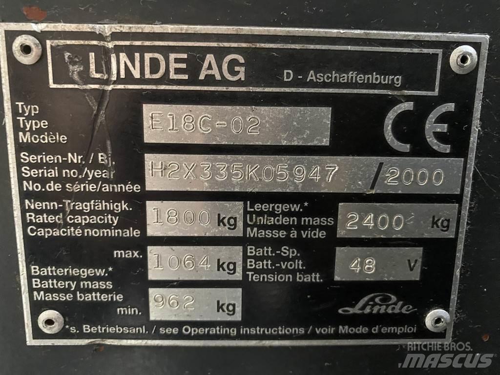 Linde E18C-02 Електронавантажувачі