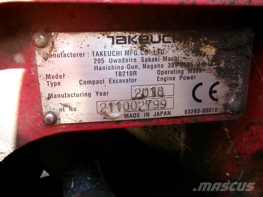 Takeuchi TB 210 R Міні-екскаватори < 7т