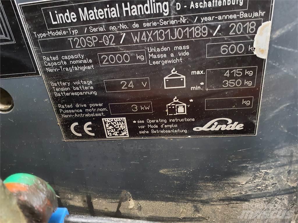 Linde T20SP kurz Штабелери