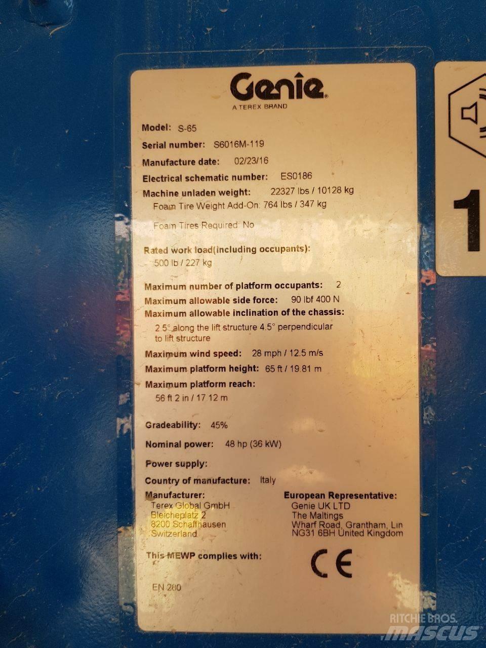 Genie S65 Телескопічні підйомники