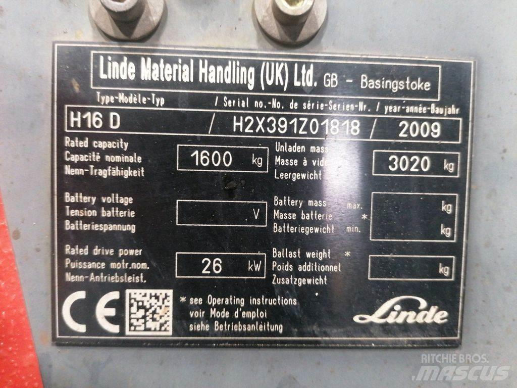 Linde H16D Дизельні навантажувачі