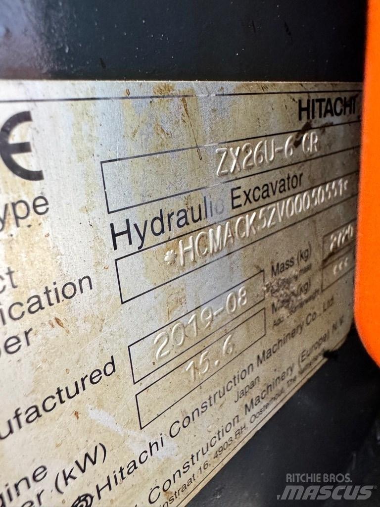 Hitachi 26U-6 CR Міні-екскаватори < 7т