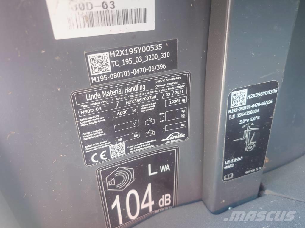 Linde H80D/396-03 Дизельні навантажувачі