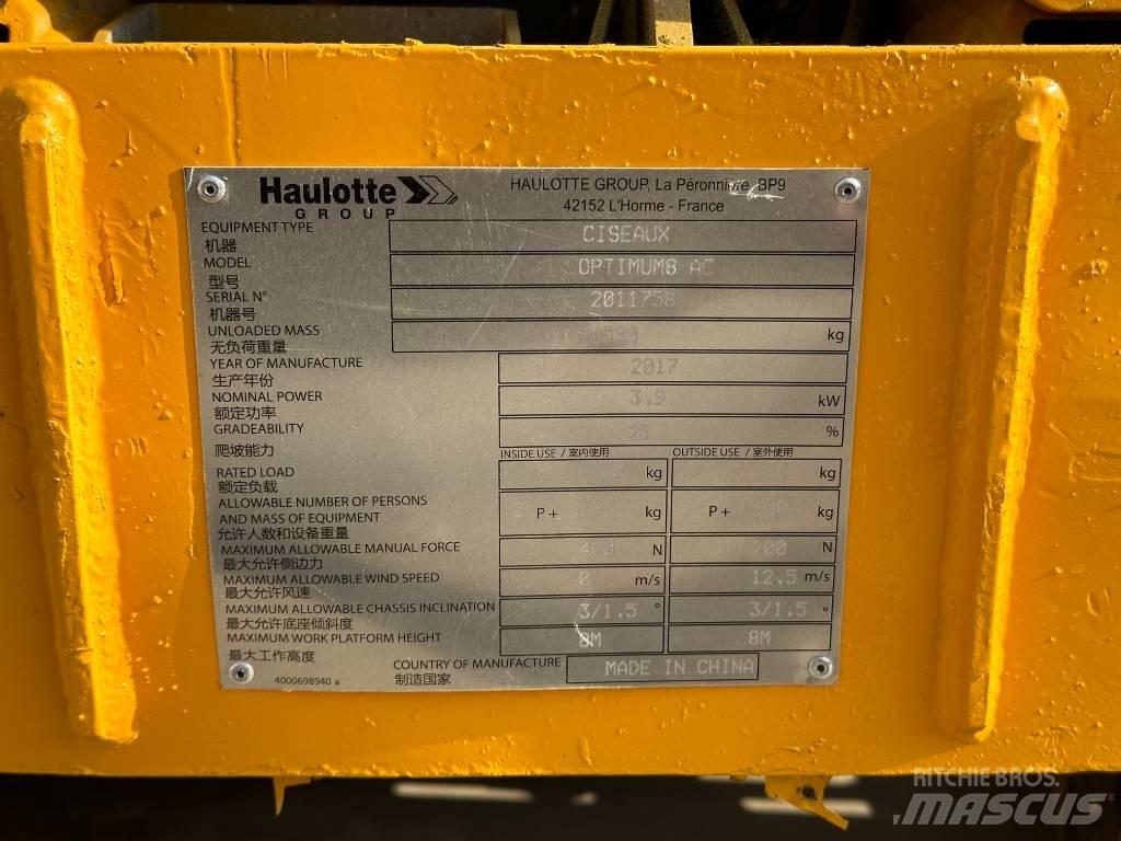 Haulotte OPTIMUM 8 Підйомники-ножиці