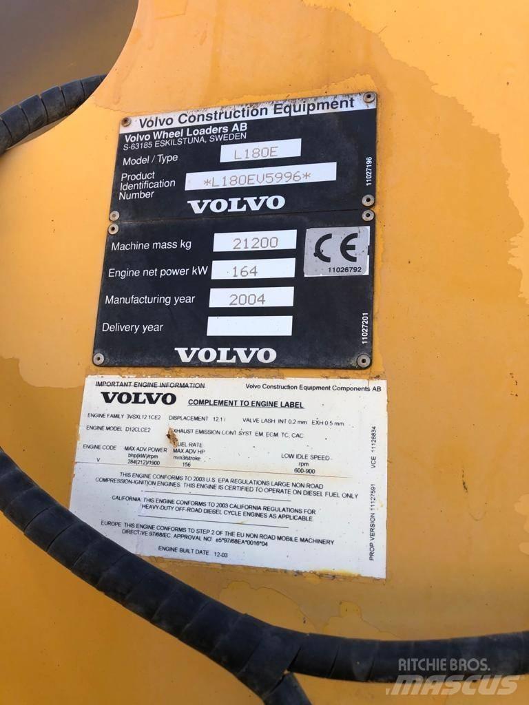 Volvo L 180 E Фронтальні навантажувачі