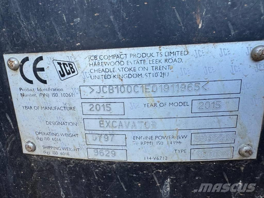 JCB 100 C-1 Середні екскаватори 7т. - 12т.