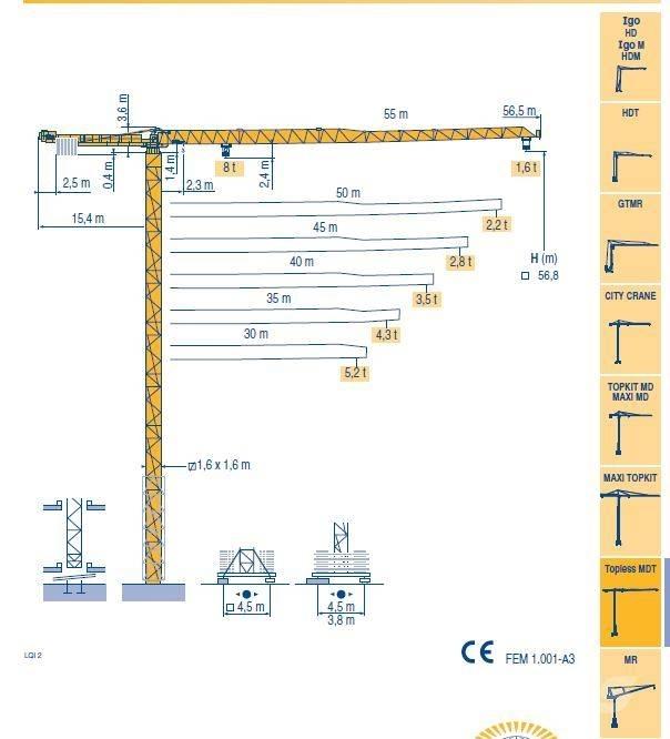 Potain MDT 132 G8 Баштові крани