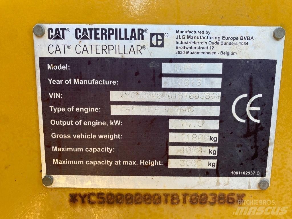 CAT TH 417 Телескопічні навантажувачі